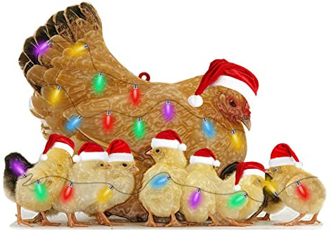 Weihnachtsschmuck Schal Weihnachtsbaumschmuck Acryl/hölzern Personalisiertes Produkt für Familie Schal Huhn Eule Vögel