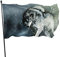 Fahne Garten Wolf Schnee Nachtgrau Robust, Flagge mit öse, Perfekte Thema Party Hängende Dekorationen Flaggen für Indoor Outdoor Festival Vielfalt feiern 90x150 cm