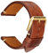 REZERO Schnellwechsel-Uhrenarmband, Oberleder-Uhrenarmbänder, Ersatzarmbänder aus Italienischem Kalbsleder 18mm 19mm 20mm 21mm 22mm 23mm 24mm für Herren, Damen