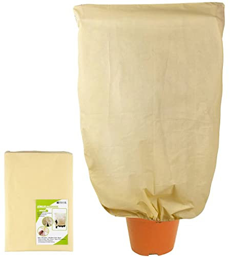 DEWUR 80g /m² Vlies Winterschutz für Pflanzen Kübelpflanzen Frostschutz Jutesack für Palmen Tomaten Zitronenbaum Oleander Plant Hanfpalme (80 x 100cm)