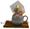 Bossa Nova Luxury Chocolate Bomb Gift Set Bundle, Hot Chocolate with Marshmallows, gift-wrapped in a textile bag with Mason Cash Impressions stoneware cosy mug