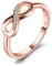 JewelryPalace Wickelring Infinity Verlobungsring Unendlichkeit Promise Eheringe Ring Silber 925 Damen, Zirkonia Silberringe Trauringe Hochzeitsringe Antragsring Ringe, Damen Schmuck Rosegold 59