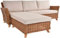 Krines Home Wintergarten Eckgarnitur Valencia Natur Rattan Wohnzimmer Sofa Ecksofa Rattanmöbel (Natur, 3-Sitzer Ecksofa 235x200cm)