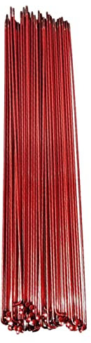 MUUGO 36 Stück 268/273/280 mm Mountainbike Stahlspeichen Fahrrad Radzubehör (Farbe: 268 mm Rot, 36 Stück)