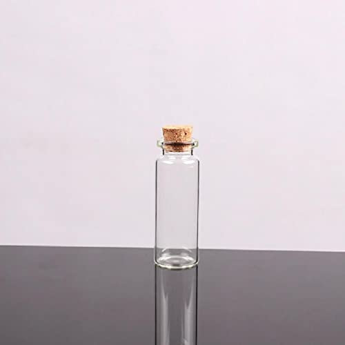 Small Bottles with Cork Stoppers Tiny Vials Small Clear Glass Jars Lids Storage mini Glass Bottles with Cork
