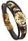 INMOFN Leather Bracelet for Men Women Scorpion Zodiac Constellation Braided Rope Bracelet Bangle Horoscope Sign Astrology Jewelry