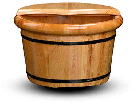 Holz-Fußbad-Eimer, Fuß- und Bein-Spa für Erwachsene, Fußmassage-Spa für zu Hause, großes Fußbad, Whirlpool, Entspannungs-Pediküre-Fußbad, Sauna-Holzeimer (Größe: A) (B), super einfach zu bedienen