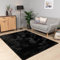 Paco Home Teppich Wohnzimmer Schlafzimmer Kurzflor Waschbar Einfarbiges Muster Flauschig Weich rutschfest Moderne Deko, Grösse:240x340 cm, Farbe:Schwarz