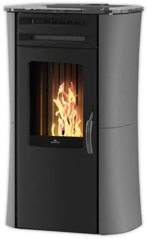 Edilkamin Pelletofen | Dania ATC Plus | 8 kW | Stahl Grau