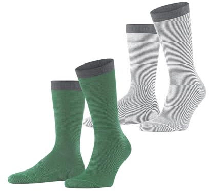 ESPRIT Herren Allover Stripe 2-Pack Socken Baumwolle atmungsaktiv