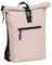 New Rebels Unisex Wasserabweisender Rolltop-Rucksack – 21l Rolltop-Backpack mit 15,6-Zoll-Laptopfach – Reiserucksack mit Klickverschluss – Rucksack mit Vordertasche – flexible Aufbewahrung - Altrosa