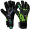 Renegade GK Limitierte Auflage Rogue Venom Torwarthandschuhe Mit Pro Finger Schutz | 4mm Giga Grip | Schwarz & Grün Fußball Torwart Handschuhe (Größe 10, Erwachsener, Neg. Cut, Level 4+)