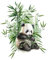 PLIGREAT 2 Blatt Panda Wandaufkleber Aquarell Bambus Tier Wandtattoos für Kinderzimmer Baby zimmer Schlafzimmer Schrank Dekor Niedlich DIY Indoor Wanddekor