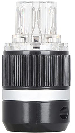 flexman M101R Prise d'alimentation HiFi 15 a 250 V AC en Cuivre Plaqué Rhodium pour Câble de 0,2 à 0,7, Prise d'alimentation Audio pour Cordon d'alimentation Audiophile DIY