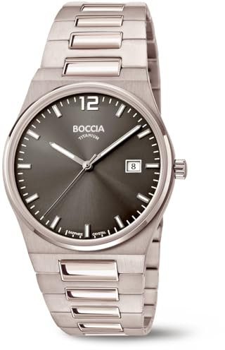 Boccia Herren Analog Uhr mit Titanium Armband 3661-02