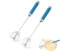 Whizzy Whisk Piranha Semi Automatic Whisk Whisks for Cooking, Stainless Steel Hand Mixer Rotatable Manual Egg Beater (Color : 2pcsBlue, Size : 12.2in)