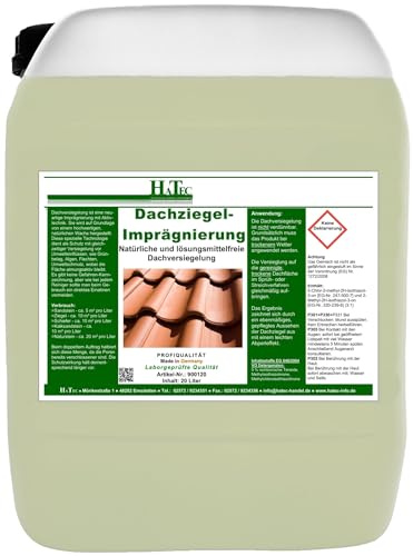 HaTec Imperméabilisant pour tuiles de toit, 20 litres, scellant pour briques de toit, joint de grès, étanchéité pour ardoise et pierre naturelle