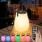 Boadw Tischlampe Solar und USB Aufladbar mit Fernbedienung, Solar Tischlampe Outdoor 8 Farben Dimmbar IP44 Wasserdicht Tischlampe Kabellos Innen/Außen für Tisch garten camping Schlafzimmer
