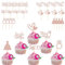Silars Cupcake Topper Hochzeit, 24 Glitzer Bride to Be Tortendeko Roségold Tortenaufleger Wedding, mit Miss to Mrs, I do, Diamant Ring, Heart and Dress Cake Topper für Brautdusche, Hochzeit Verlobung