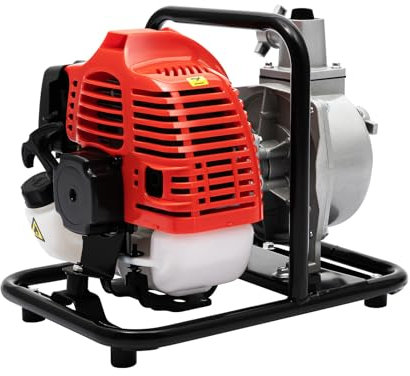 2-Takt Wasserpumpe Gartenpumpe Bewässerung Benzinmotor Schmutzwasserpumpe 43-cc Brunnen Teichpumpe Brunnen Teich Pumpe