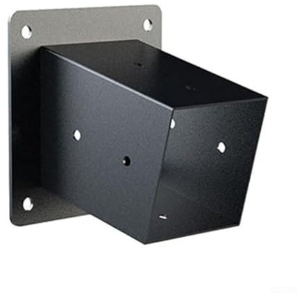 Besttoolifes Kit di staffe per pergola, kit di montaggio a parete per tetto inclinato, hardware per tetto inclinato, 10 x 10 cm, gazebo a 3 vie, unidirezionale, in acciaio nero, resistente, staffa