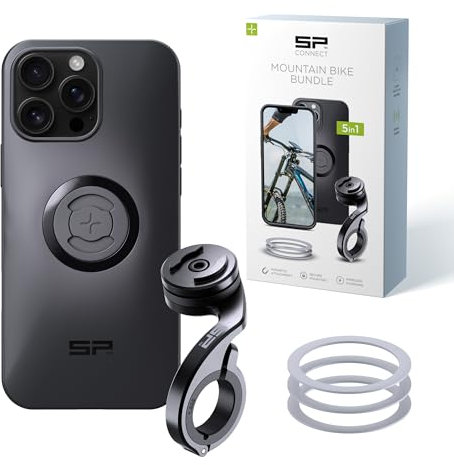 SP CONNECT Mountain Bike Bundle |SPC+| Compatibile con iPhone 16 Pro Max | Supporto per cellulare per mountain bike | Mountain Bike MTB Supporto Gadget