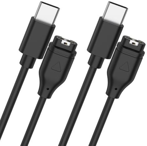2 Pezzi USB C Caricatore Cavo Compatibile con Garmin Venu 2/Venu 2 Plus/Venu 2S/Venu Sq/Venu Sq 2/Venu, Garmin Cavo di Ricarica USB C Caricabatterie per Venu 2 Plus 2S Sq, 1m