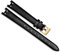 kongsou Echtes Lederarmband für Anne Klein Notch AK Girl Schlichter, eleganter Gürtel, kleines Zifferblatt, Retro-Uhrenarmband(Black-gold)