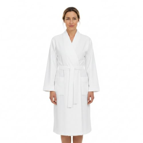 Ringella Damen/Herren Frottee-Bademantel, Langarm, saugstark, praktisch | Wickelmantel mit Bindegürtel für Sie & Ihn, pflegeleicht, saugstark, praktisch