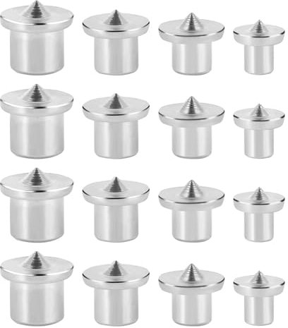 16PCS Dübel Zentrierspitze Dübelhilfe Dübelloch Markierer Dübelsetzer Holzdübel Set 6/8/10/12 mm, Holzdübel-Zentrierspitzen Für Holzarbeiten Bohrwerkzeuge