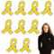 HELION Bring Them Home Pin 9Pcs, Yellow Ribbon Pins Metal Mental Health Pin Badge Yellow Breast Cancer Awareness Lapel Cancer Ribbon Pins for Support Campaign Charity Donation Event Gift