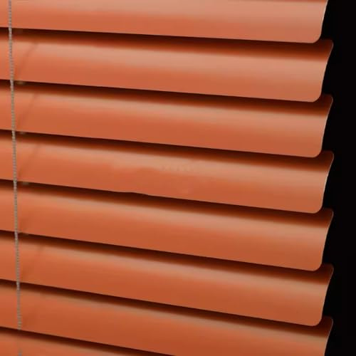 Orange Aluminium Jalousie Verdunkelungsrollo Seitenzugrollo Plissee Schalusie Fenster Jalousien Sonnenschutzrollos Für Haus/küche/büro,Individuell Gestaltbar (100×150cm)