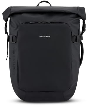 Kapten & Son Rucksack Freizeitrucksack mit Laptopfach Lisbon Pro Backpack 26L All Black schwarz