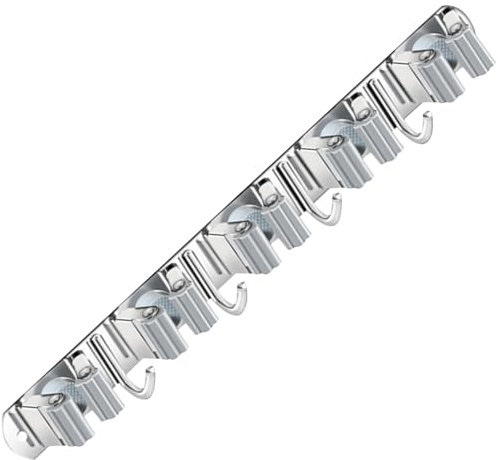 Brooms Metal Mop Rack Wall Mount Storage Solution For Brooms And Tool Efficient Space Organization Supplies Adhesive Storage Stand