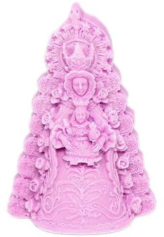 Molde Virgen del Rocío de Silicona para Jabones | Figura de 5,8x8,2x3,2 cm | Resistentente y Flexible | Fácil de Usar | Crea Jabones Espectaculares