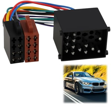 A164 Auto Radio Adapter 17 Pin ISO Stecker – Kompatibel mit E30, E39, E36, E46 – Plug and Play Autoradio Adapter