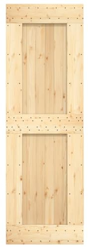 Mokuyary Narvik-Tür aus massivem Kiefernholz, 70 x 210 cm, moderne Innentür, Ersatztürpaneel ohne Schiebetür, für Badezimmer, Wohnzimmer, Wohnzimmer