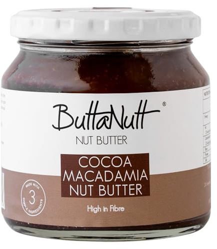 ButtaNutt Cocoa Macadamia Nut Butter - 250g | Creamy Taste | Healthy Snack | No Palm Oil | No Added Sugars or Stabilisers | Vegan & Keto Friendly | Peanut Butter Alternative | Sustained Energy