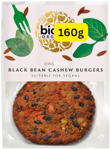Org Black Bean Cashew Nut Burgers 160g Bionas (1X160g)
