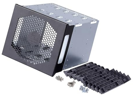 5 Bay Hard Drive Expansion Cage Cage Rack Tray for Computer Case Storage Slot Holder Computer Hard Drive Enclosure