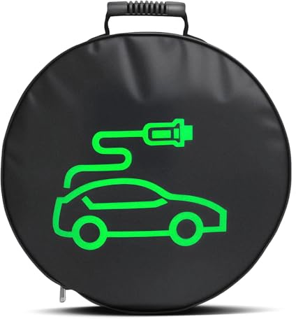VAIAV EV-kabeltaschen Rund EV Ladekabel Tasche Kabeltasche Auto Kabeltasche Elektroauto Ladekabel Tasche Elektroauto für Typ 1 & Typ 2 Kabel(Schwarz)