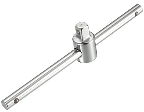Sourcingmap 1/4 Inch Drive Sliding Wrench Breaker Bar Adjustable T-Handle Socket Hand Tool