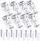 8 Sets Roman Blind P Clip, Plastic Roman Roller Blind Chain Cord P Clips Hooks Child Safety Roller Blind Clips for Blinds with 8 Screws and 8 Plastic Pillars