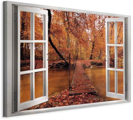 murando - Quadro Alberi 120x80 cm 1 Pezzo - Stampa su Tela Canvas con Struttura - Quadri Moderni Camera da Letto - Murale Arte Decorazioni da Parete Immagini Decori - Autunno c-C-0298-b-a