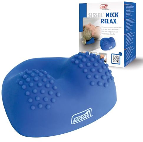 SISSEL® Neck Relax Massagegerät | Ergonomische Nacken-Entspannung & Massage | Vielseitig für Pilates, Fuß & Brustwirbel | Hautfreundliches PVC | Blau | Förderung von Wohlbefinden & Schmerzlinderung