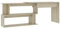 vidaXL Eckschreibtisch mit Fächern Drehbar Schreibtisch Bürotisch Computertisch Büro PC Tisch Arbeitstisch Laptoptisch Sonoma-Eiche 200x50x76cm Holzwerkstoff