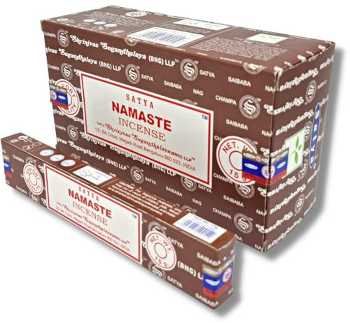 Satya Räucherstäbchen Incense, Aromatheraphie, Meditation, handgerollt, natürlich und ökologisch (Namaste)