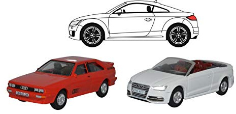 Oxford Diecast 76SET68 Audi Set 3-teilig (Quattro/TT/S3 Cabrio)
