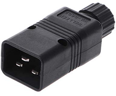 SUCHUANGUANG IEC 320 C20 Connettore Maschio Spina di Alimentazione CA Computer 16A 250V Spina di Alimentazione ABS