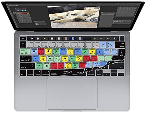 KB Covers Tastaturabdeckung für Adobe Photoshop, Tastatur-Abdeckung, kompatibel mit 13 Zoll und 16 Zoll MacBook Pro Magic Keyboard | Dünne, staub-, wasser- und schmutzabweisende Silikonhüllen
